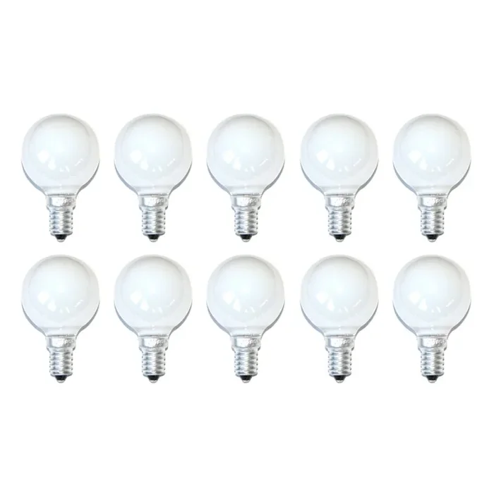 10 x Glühbirne Glühlampe Tropfen 15W 15 Watt E14 Opal Weiss MATT Kugellampe