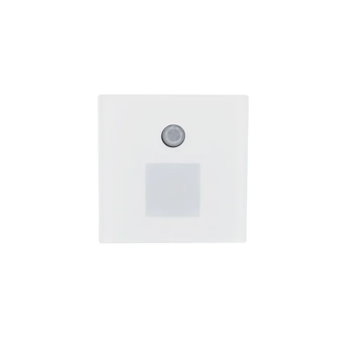 Abdeckung f�r Wandeinbauleuchte ALWAID PRO MOTION, Glas, eckig, Viereck Lichtkegel, IP20, wei�