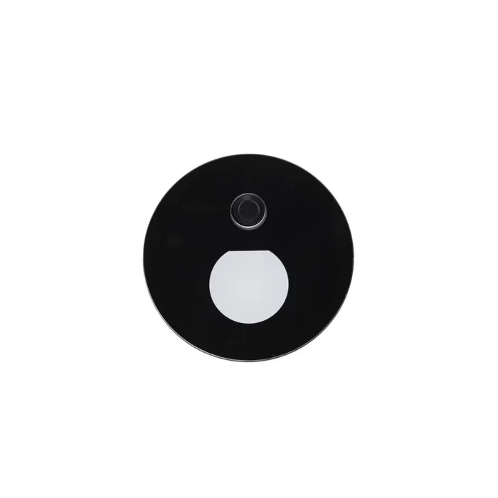 Abdeckung f�r Wandeinbauleuchte ALWAID PRO MOTION, Glas, rund, Viereck Lichtkegel, IP20, schwarz