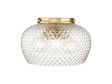 Adeline Three Light Flush Mount (1088-3FM MBG-CLR)