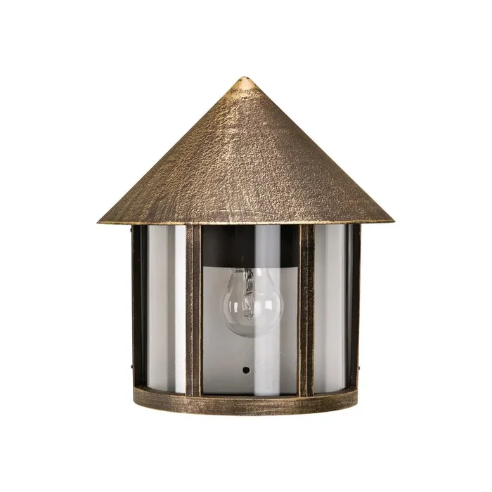 Albert Wandleuchte braun messing 653222 rustikal klares Glas