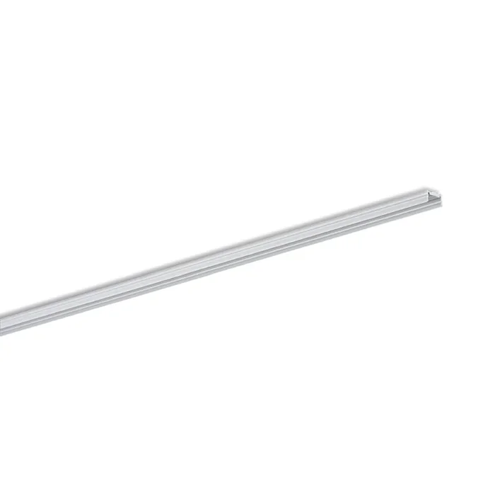 Aluprofil SMALL U FLAT 17/10 B1C1 1M, grau, Abdeckung wei� matt