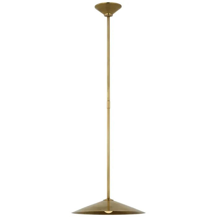 Amber Lewis Ponce 13″ Pendant in Hand-Rubbed Antique Brass with Hand-Rubbed Antique Brass Shade Ceiling Light W13″AL 5030HAB-HAB