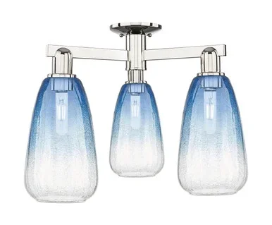 Arcadia Three Light Semi-Flush Mount (716-3F-PN-G480-6SB)