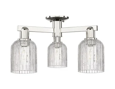 Arcadia Three Light Semi-Flush Mount (716-3F-PN-G559-5CL)
