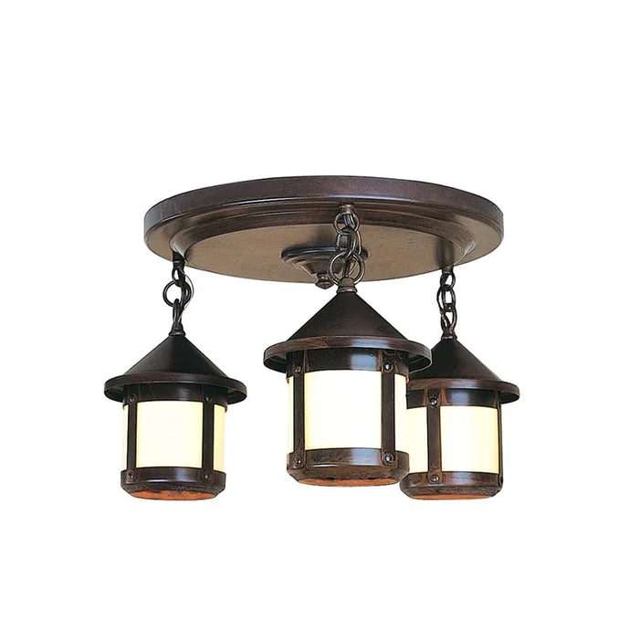 Arroyo Craftsman BCM-6S/3 6″ Berkeley Short Body 3 Light Ceiling Mount