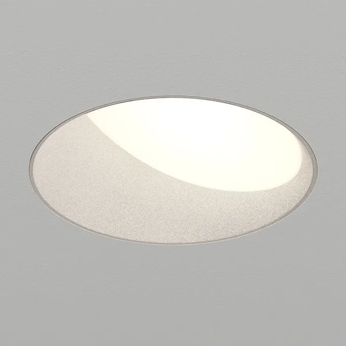 Atomos 2 Slim Round Trimless Wall Wash Recessed Downlight – IC Airtight Housing – Dry/Damp Location Rated – Matte White – 2700K