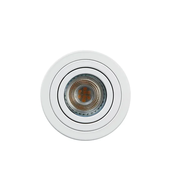 Aufbaustrahler ADL9001, IP20, rund, GU10 max. 5W, 25� schwenkbar, Anschlusskabel mit Klemme, wei�