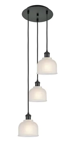 Ballston LED Pendant (113B-3P-BK-G411)