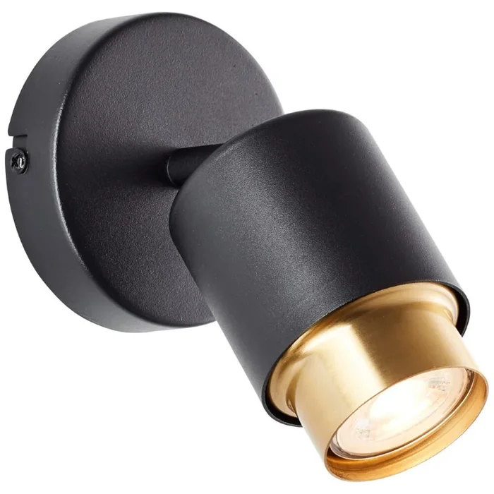 Brilliant – Aufbaustrahler Covelo schwarz mit gold