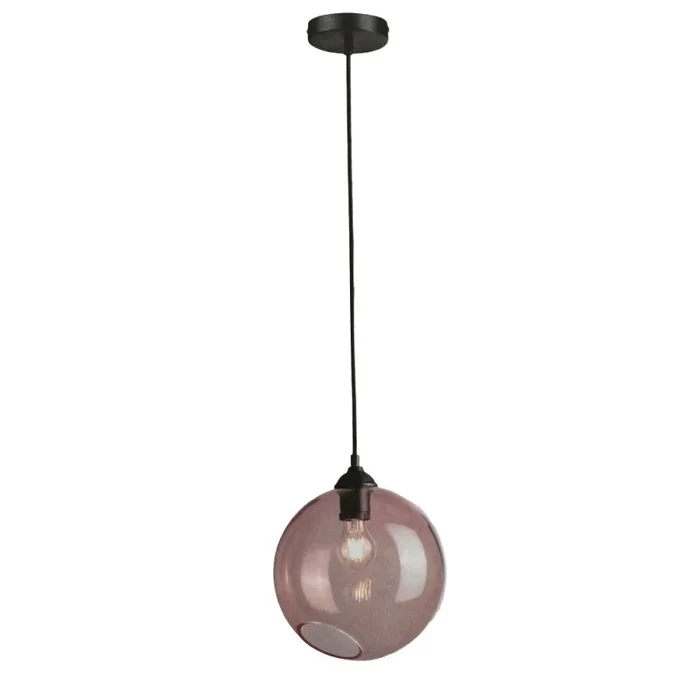 Brilliant Pendelleuchte Viviana Glas/Hellrosa Ø25cm max. 60W E27 kürzbar