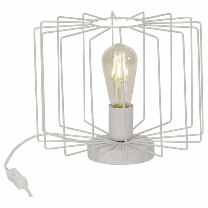 Brilliant Tischleuchte Onelia Weiß Ø30cm max. 60W E27 ohne Leuchtmittel mit Schalter