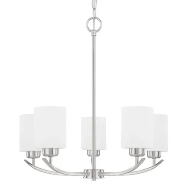 Capital Lighting Dixon Five Light Chandelier in Brushed Nickel – 415251BN-338