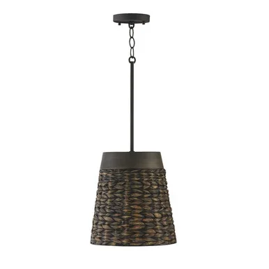 Capital Lighting Tallulah One Light Pendant in Charcoal Wash – 343911CW