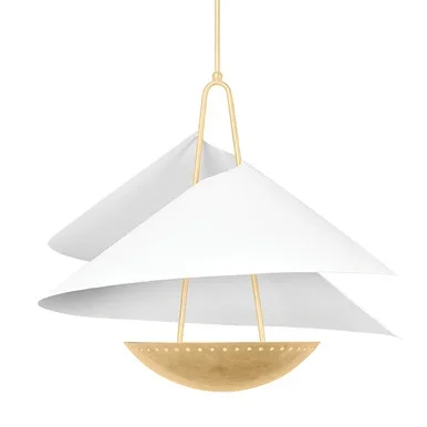 Carini Four Light Pendant (411-34-VGL/GSW)