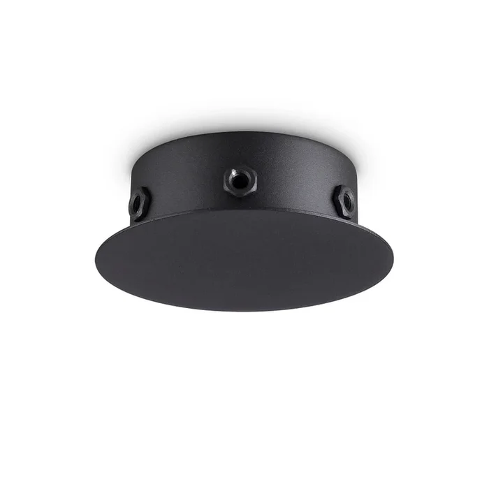 Deckenbaldachin MAGNETICO, 6-fach, magnetische Blende, rund, � 12.5cm / H 4cm, schwarz