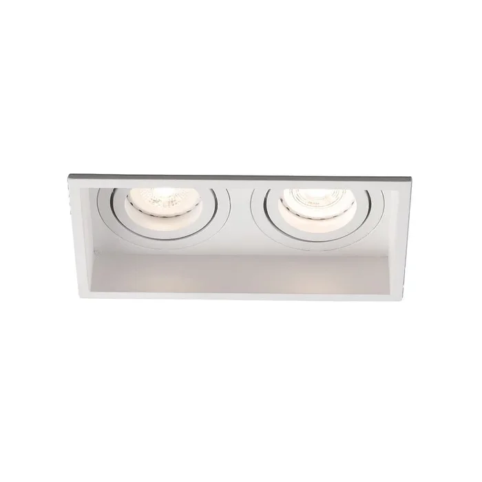 Deckeneinbauleuchte HYDE SQ 2xGU10, IP20, quadratisch, schwenkbar, wei� matt