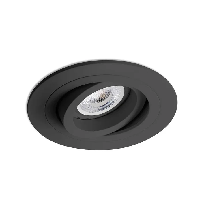 Deckeneinbauleuchte RADON R GU10, IP20, schwenkbar, schwarz matt