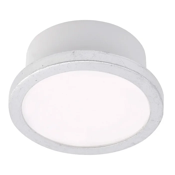 Deckenleuchte AQUA UNO, IP44, inkl. GX53 rund, � 11.2cm, 6W 2700/4000K (CCT Switch) 400lm 110�, blattsilber