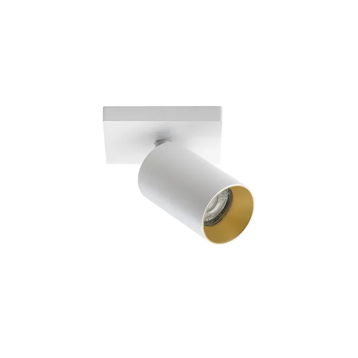 Deckenleuchte SPOTON 1, Rosette eckig, 1-flammig, GU10, IP20, wei�