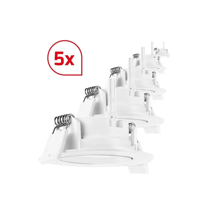 DOTLUX LED-Downlight CIRCLEmini-AC 5W 3000K Bundle 5 Stück