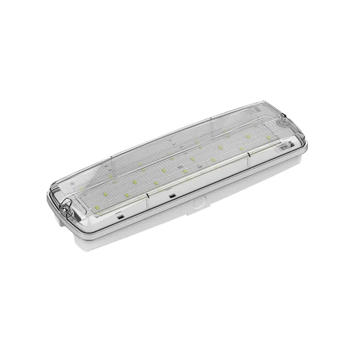 DOTLUX LED-Rettungsleuchte EXIT 3,8W 6000K inkl. 4 Piktogrammen 3h Betrieb,(Dauerbetrieb oder Notbeleuchtung) Li-FEPO4 autom. Selbsttest