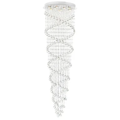 Double Spiral Nine Light Flush Mount (6606C24C)