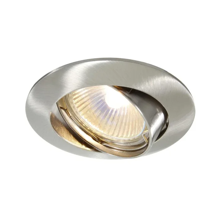 Einbaustrahler, Style Round, Tilt, 1x max 35 W MR16, Silber, Spannungskonstant, 12 V/AC/DC, IP 20