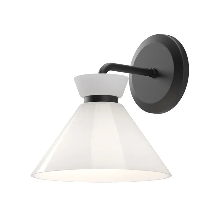 Elstead Lighting Halston ALM-HALSTON-1WB-BK Wandleuchte 1x40W/E14 IP20