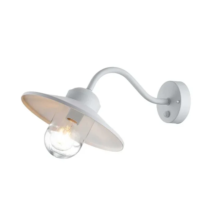 Elstead Lighting Klampenborg KLAMPENBORG-PIR-WHT Wandleuchte 1x60W/E27 IP44