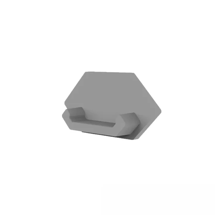 Endkappe E204 f�r LED Fliesenprofil Au�eneck, (1 Stk.), geschlossen