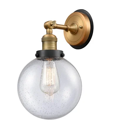 Franklin Restoration One Light Wall Sconce (203BB-BPBK-HRBK-G204-8)