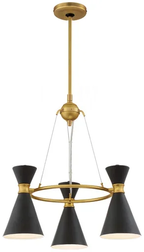 George Kovacs Conic Three Light Mini Chandelier in Honey Gold – P1823-248