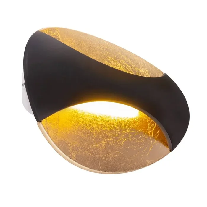Globo – Design-Wandleuchte Alexandra schwarz mit gold