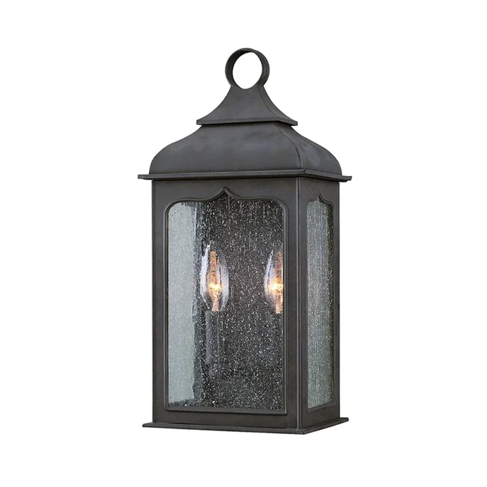 Henry Street Wall Sconce 2-Light Outdoor LED in Textured Bronze 7.25L x 7.25W x 15HB2010-TBZ