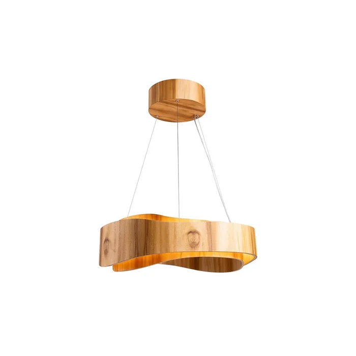 Horizon LED Ringleuchte Ø60cm aus Teak Holz