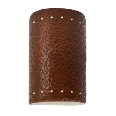Justice Designs Ambiance Lantern in Hammered Copper – CER-0995-HMCP