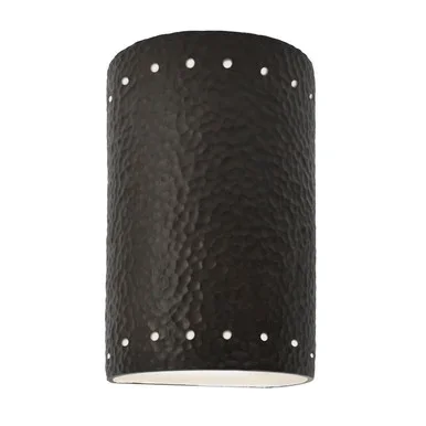 Justice Designs Ambiance LED Lantern in Hammered Iron – CER-0995W-HMIR-LED1-1000