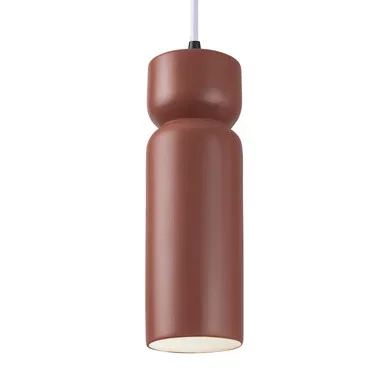 Justice Designs Radiance LED Pendant in Canyon Clay – CER-6510-CLAY-MBLK-WTCD-LED1-700