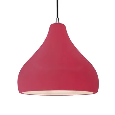 Justice Designs Radiance One Light Pendant in Cerise – CER-6565-CRSE-NCKL-BKCD