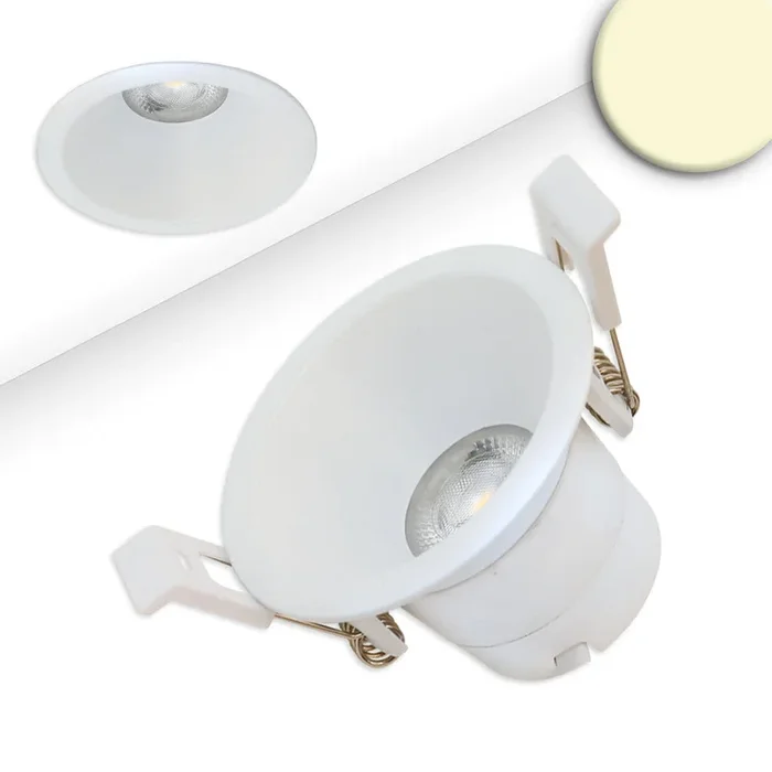 LED Einbaustrahler BACK60-68, rund, CRI90, r�ckversetzt, UGR<12, dimmbar, ohne Einbaurahmen, 5W 3000K, wei� matt