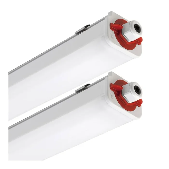 LED Feuchtraumleuchte NORMA+ 150 CL, 60W, 4000K, 7556lm, IP65, IK09, DALI, grau / opal