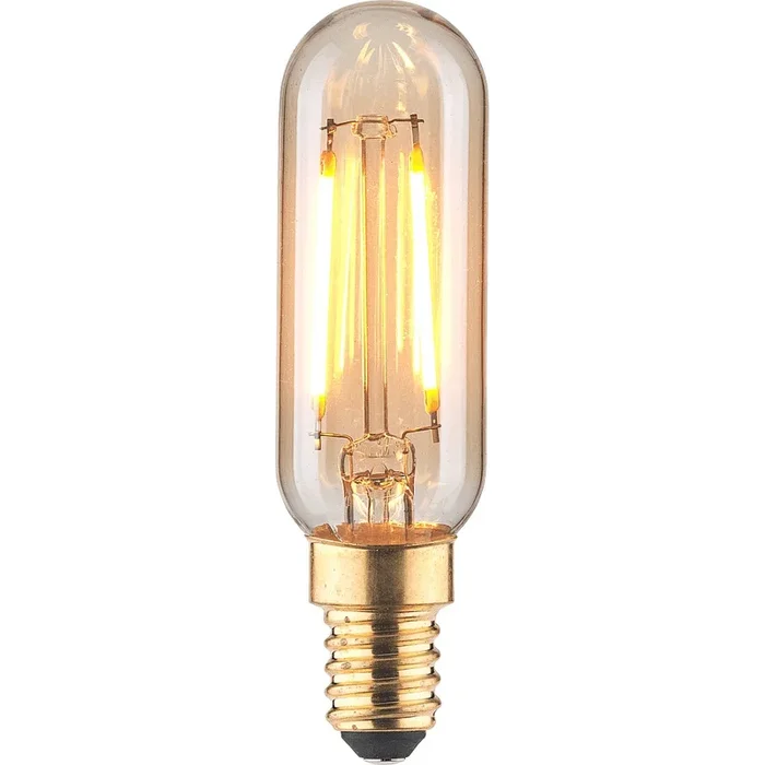 LED Filament R�hrenform T25 GOLD, E14, 2.5W 180lm 1800K, schaltbar, Goldglas klar