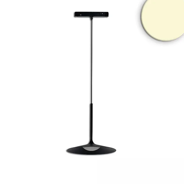 LED H�ngeleuchte SHADE f�r NV-Schienensystem TRACK48, 48V DC, 5.5W 3000K 370ml 120�, CRi >90, DALI dimmbar, schwarz