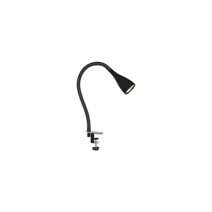 LED Klemmleuchte schwarz GU10 mit Flexarm und Schalter