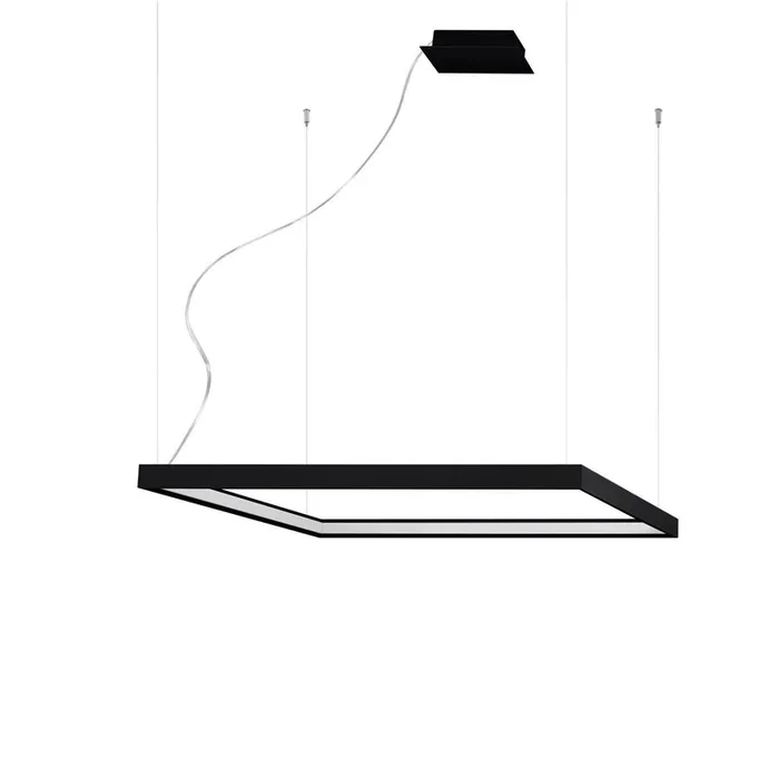 LED-Kronleuchter NELYA M schwarz 80x80cm 4000K
