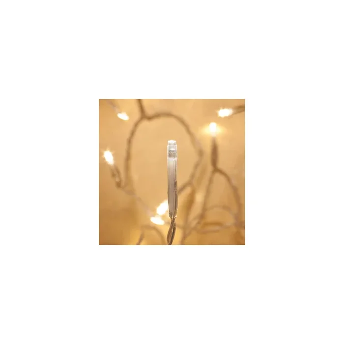 LED-Minilichterkette 1m 10 LED warmweiß transparent