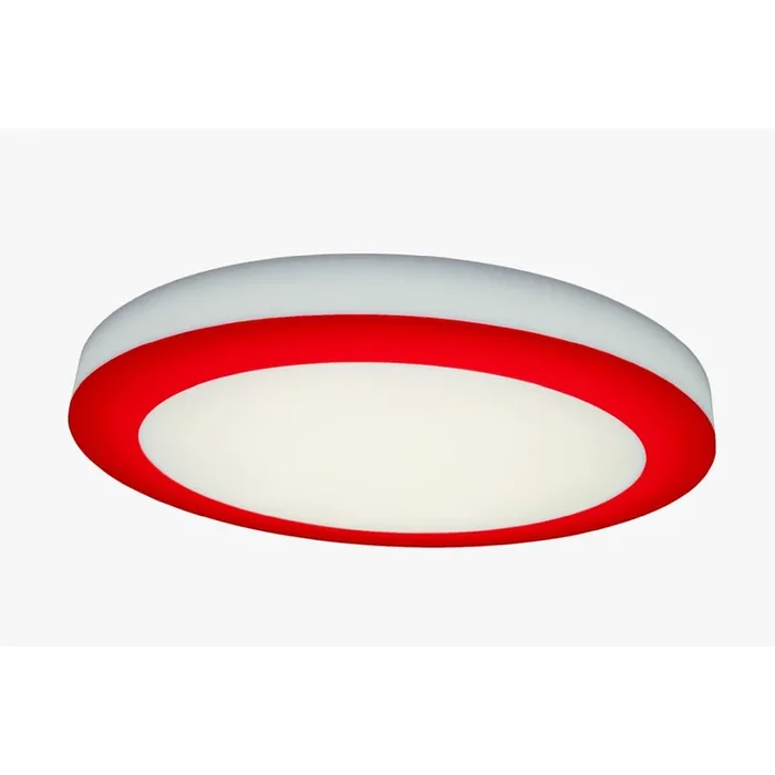LED Wand- und Deckenleuchte ASCAR ON/OFF, IP20, � 43.5cm, 230V, CRI80, schaltbar, Stahl / Acryl, 27W 3000K, rot