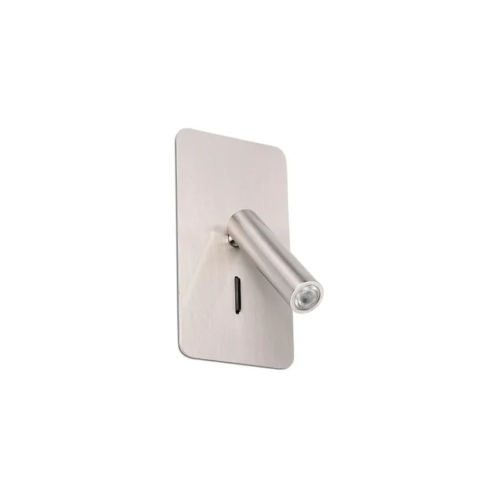 LED Wandeinbaustrahler SUAU 3W, 3000K, IP20, nickel satiniert