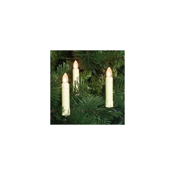 LED-Weihnachtsbaumkette 26m matt/elfenbein,30 x E10 mit teilbarem Stecker IP44